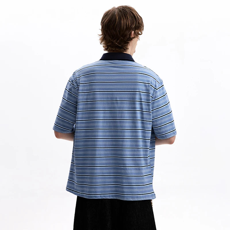 High Quality Stripe Letter Printed T-Shirt