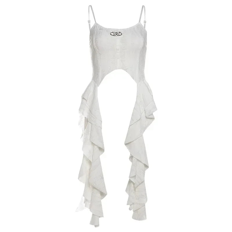Ruched Satin Corset Crop Top