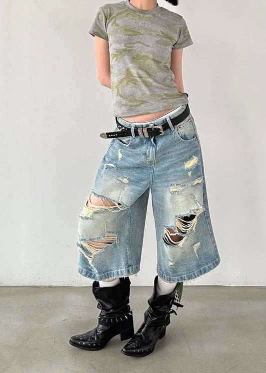 Vintage Cutoff Denim Shorts for Women