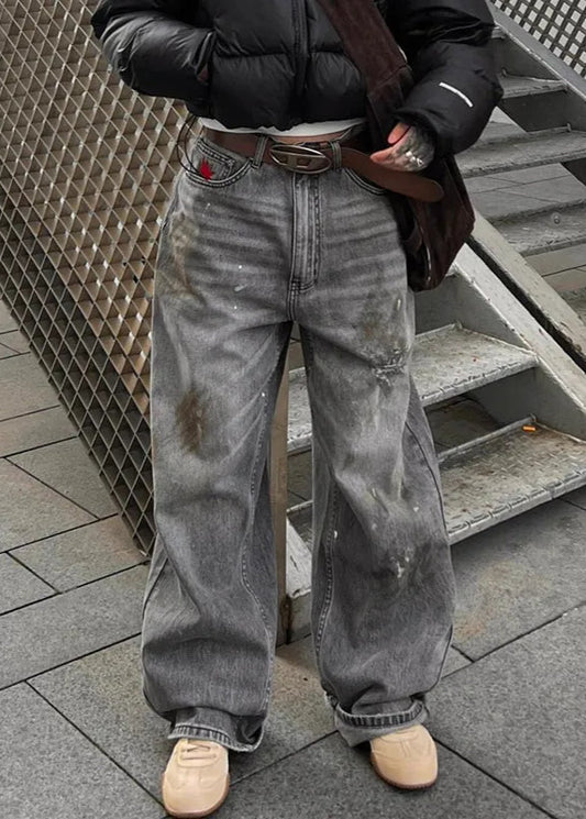 Vintage Denim Wide Leg Trousers