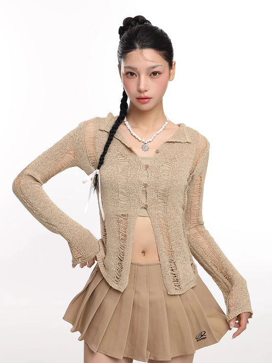 Chic Solid Color Knitted Sweater