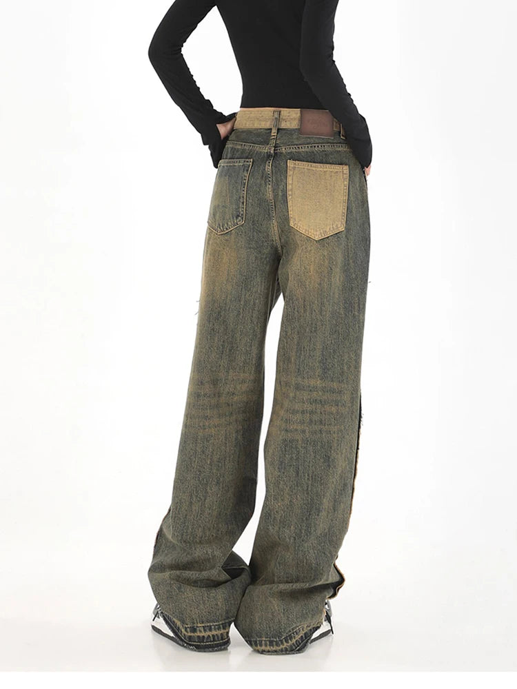 Vintage Black Y2K High Waisted Jeans
