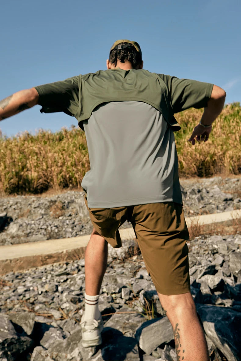 Breathable UPF Color Block Sports T-Shirt