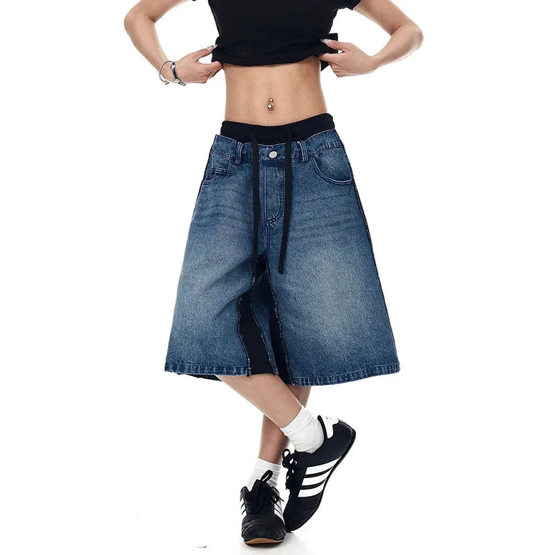 Versatile Wide Leg Retro Jorts