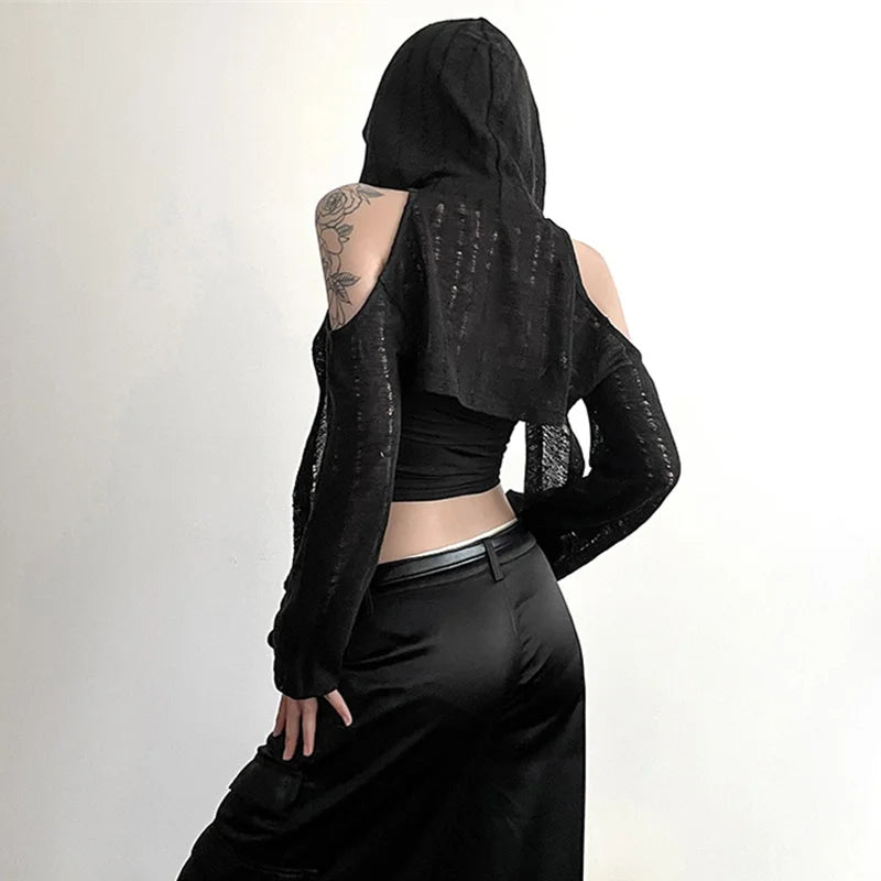 Metal Buckle Hollow Out Sunscreen Cardigan