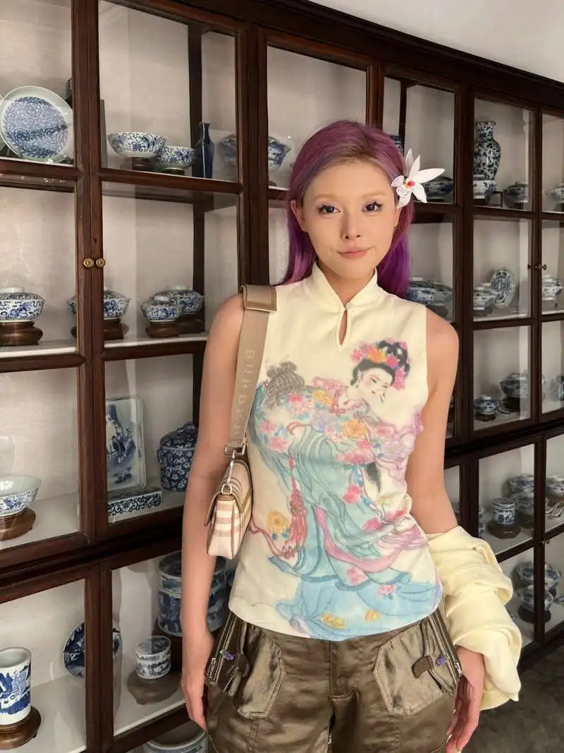 Vintage Chinese Style Sexy Sleeveless