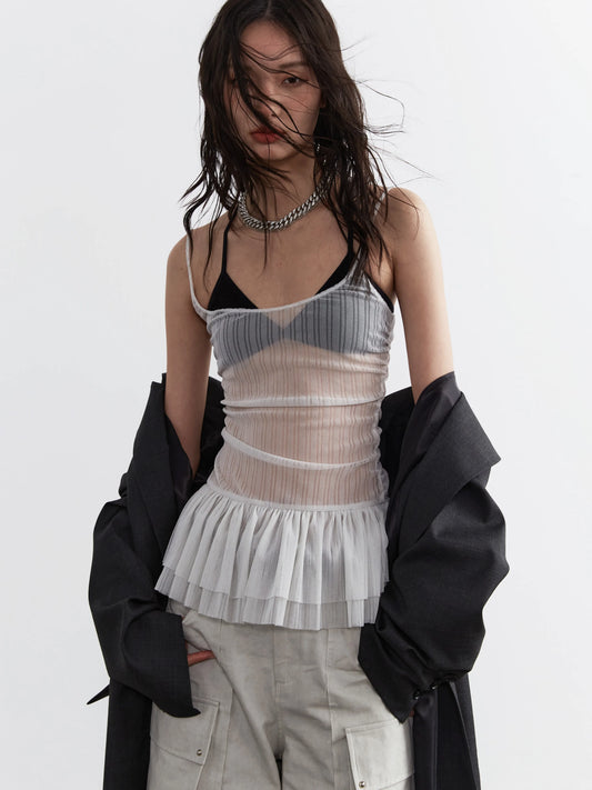 Dreamy Sheer Fairycore Cami Top
