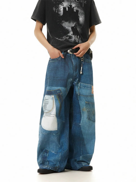 Vintage Retro Loose Fit Wide Jeans