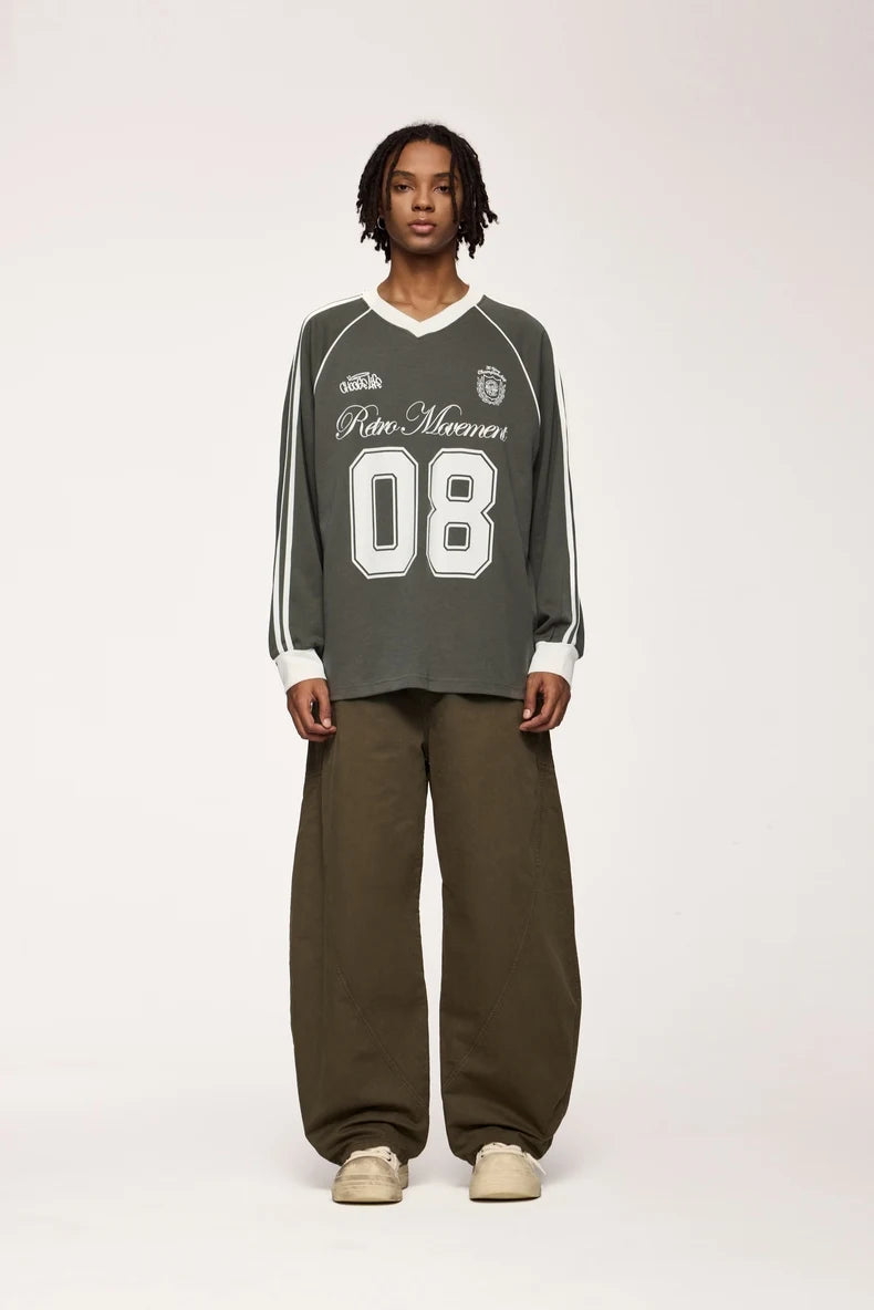 Graphic Football Jersey Loose Fit Shirt