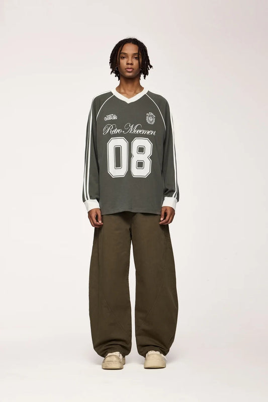 Graphic Football Jersey Loose Fit Shirt