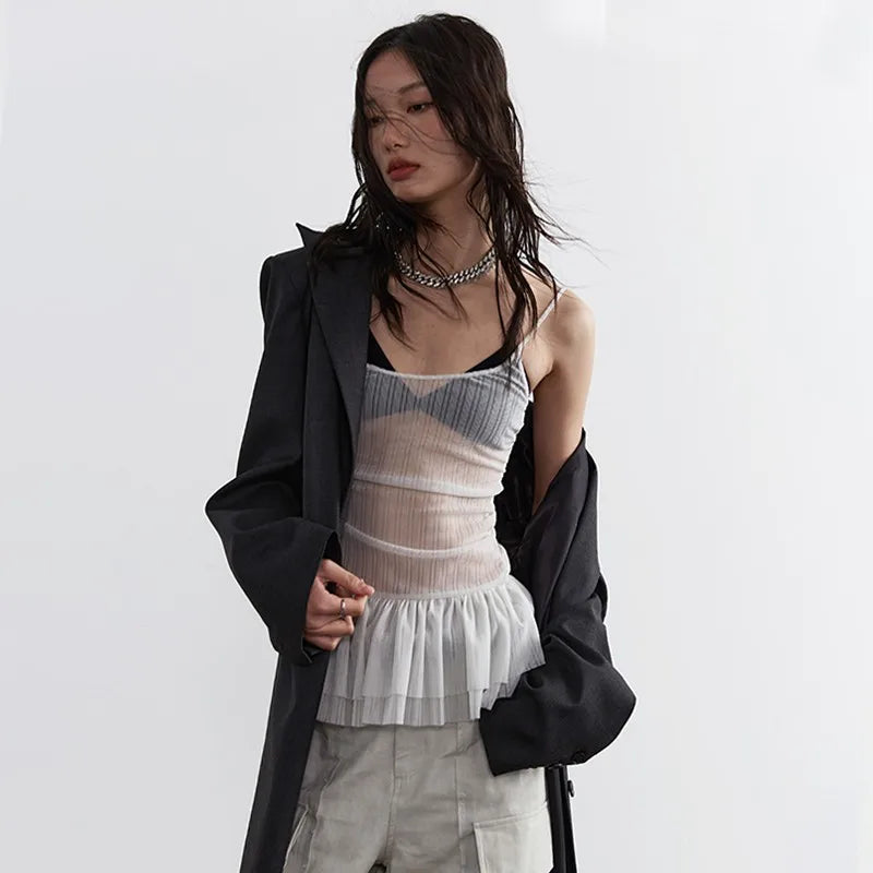 Dreamy Sheer Fairycore Cami Top