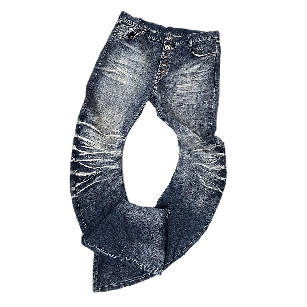 High Waist Washed Distressed Vintage Jeans