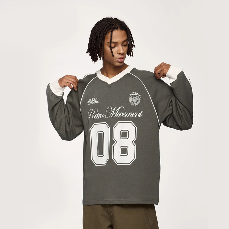 Graphic Football Jersey Loose Fit Shirt