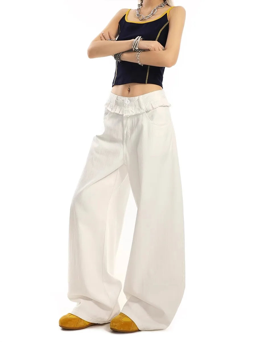 Vintage Baggy High Waist Lace Jeans