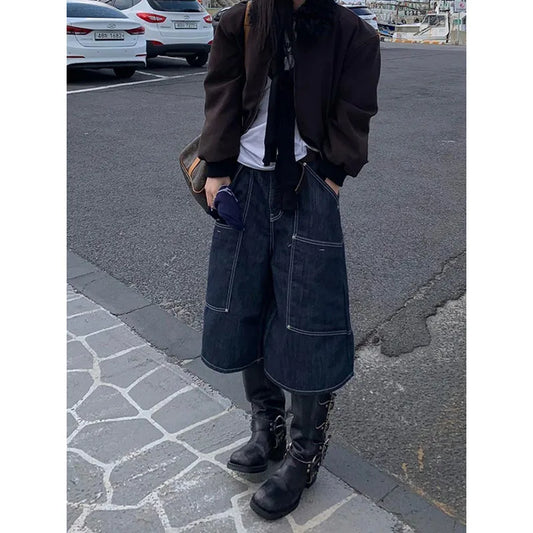 Vintage High Waist Denim Jorts