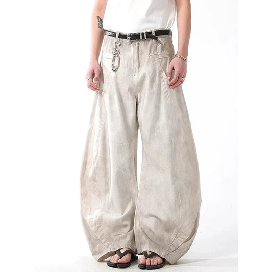 Faded Vintage Wide Leg Jean Trousers