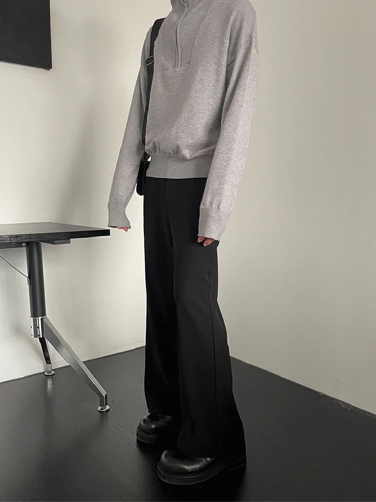 Black Flare High Waist Casual Pants