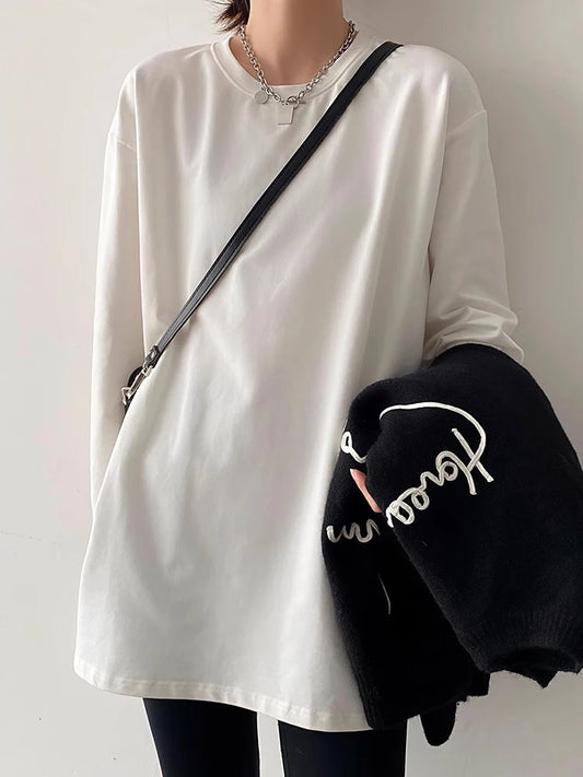 Versatile Basic Oversize Long Sleeve T-Shirt