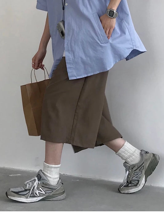 Soft Flowy Loose Casual Elastic Shorts