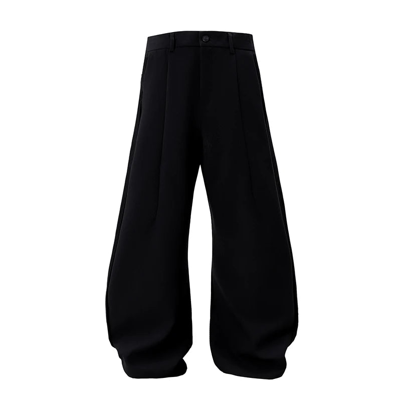 Black Pleated Wide Leg Pants