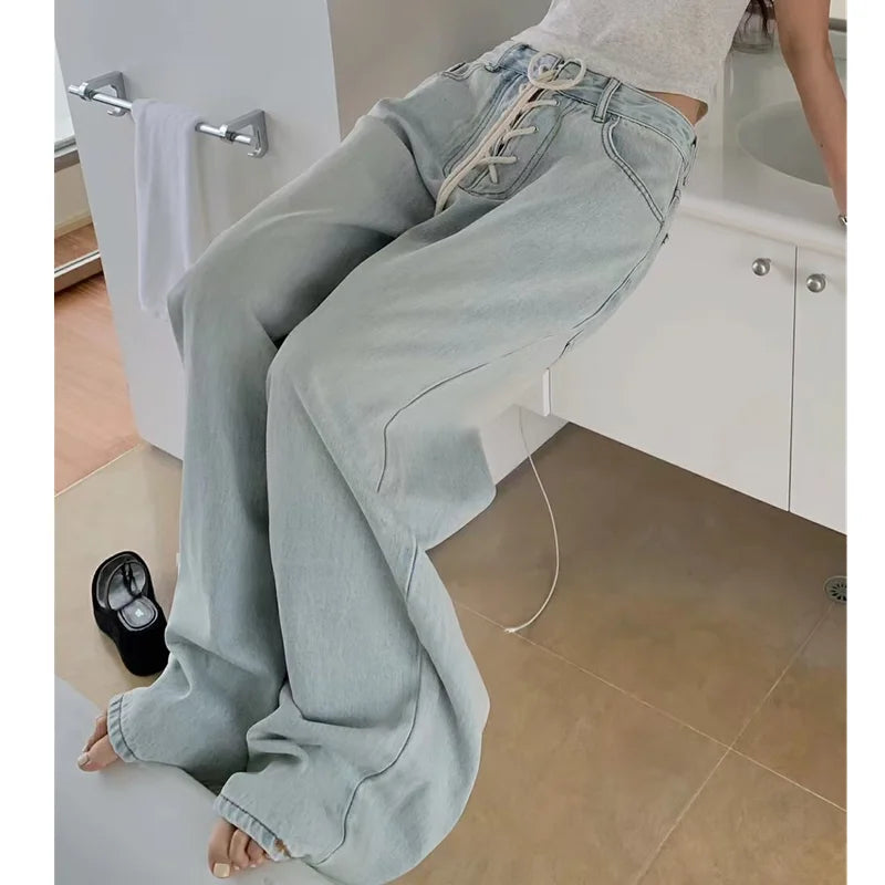 Vintage American High Waist Wide Jeans
