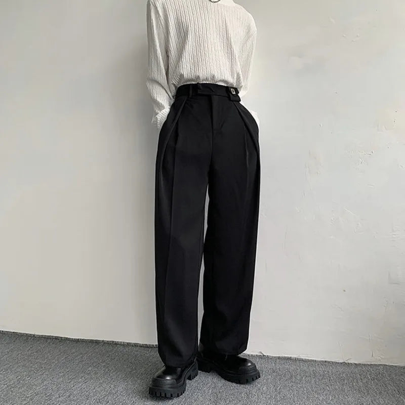 Stylish Black Wide Leg Dress Pants