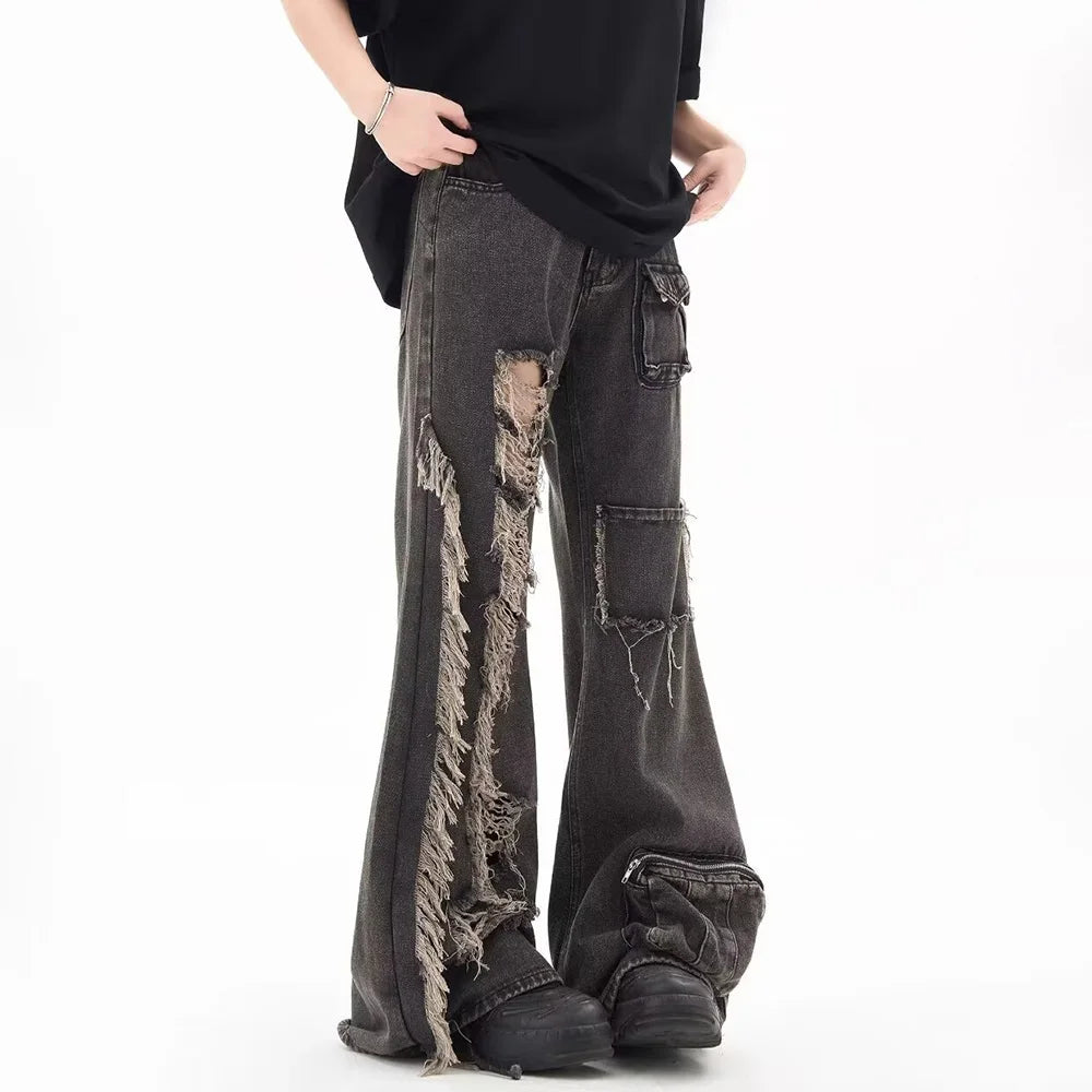 Vintage Ripped Loose Hip Hop Jeans