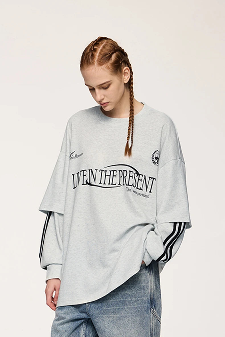 Vintage Retro Layered Long Sleeve T-Shirt