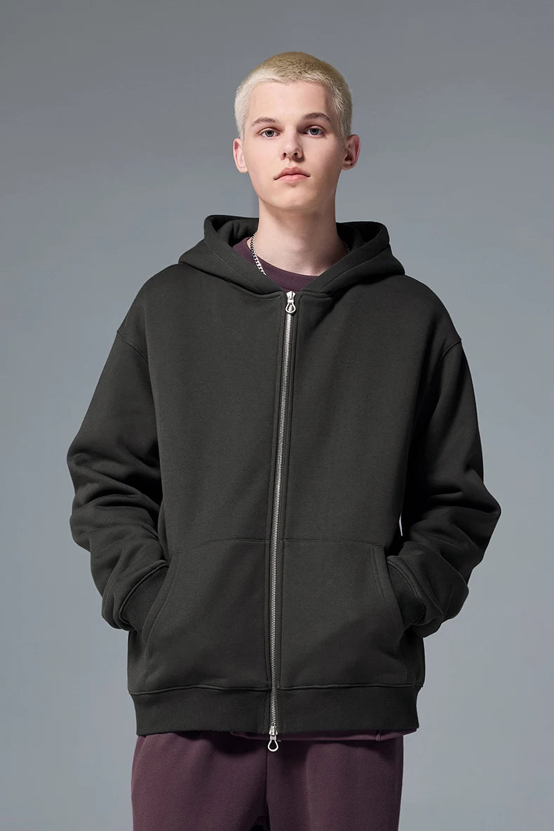 Trendy Winter Fleece Full Zip Hoodie