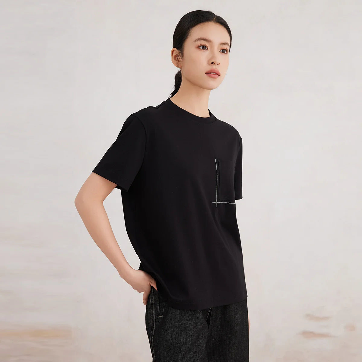 Premium White Long Staple Cotton T-Shirt