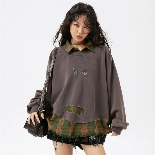 Youthful Off-Shoulder Sweatshirt