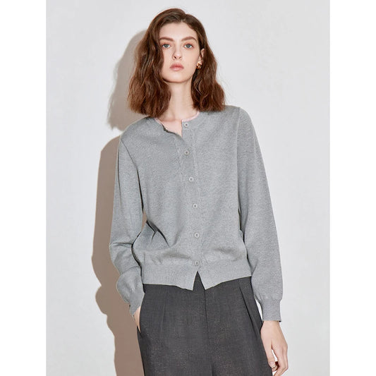 Stylish Contrast Color Round Neck Sweater