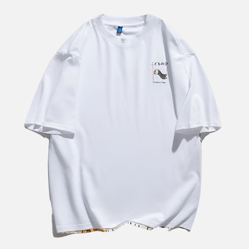 Graffiti Cat Graphic Short Sleeve T-Shirt