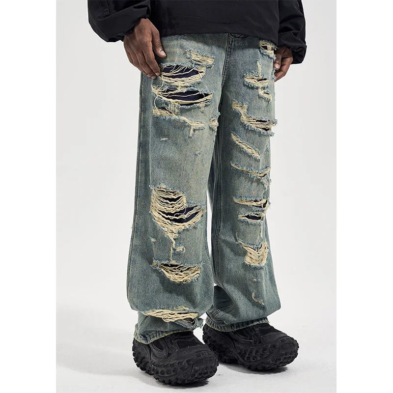 Retro Oversized Wide Leg Hip Jeans