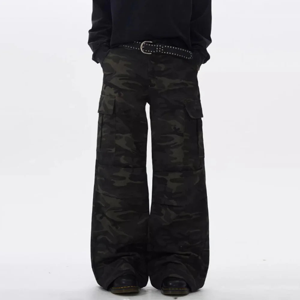 High Street Camouflage Baggy Jeans