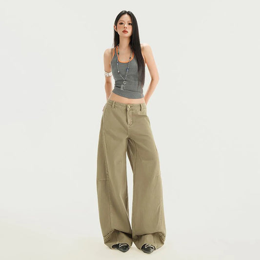 Vintage Wide Leg Denim Pants Jeans