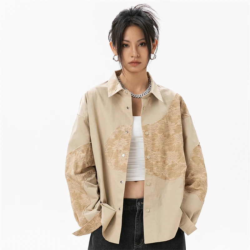 Luxury Stylish Patchwork Blouse Trend Shirt