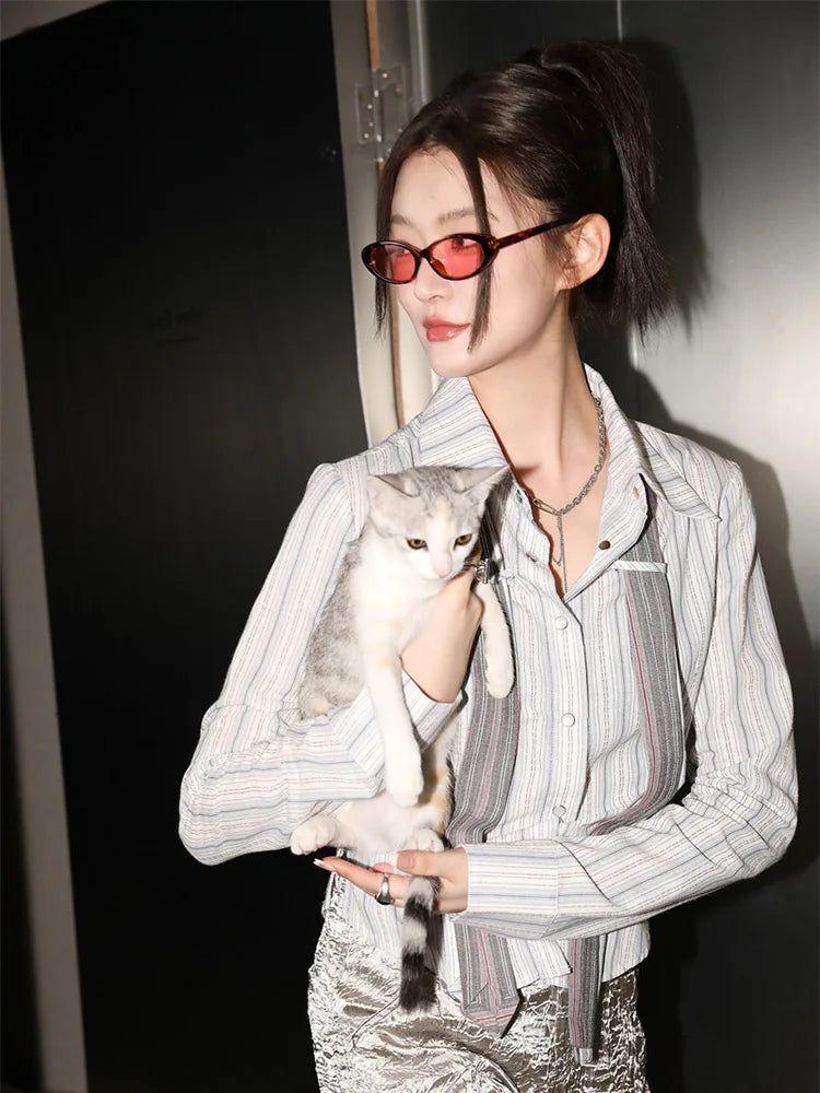 Chic Slim Stripe Long Sleeve Shirt