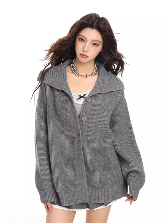 Cozy Knitted Vintage Autumn Sweater Cardigan