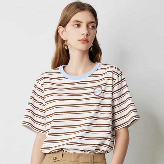 Striped Short Sleeved Summer T-Shirt