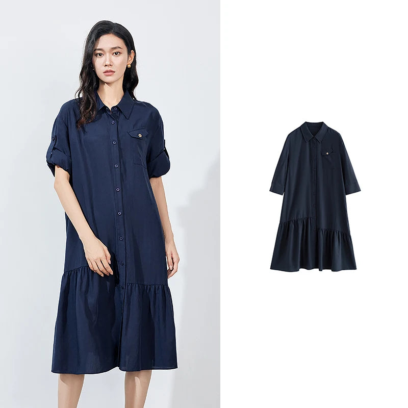 Stylish Summer Lyocell Silk Dress Women