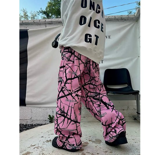 Pink Thorn Camouflage Cargo Pants