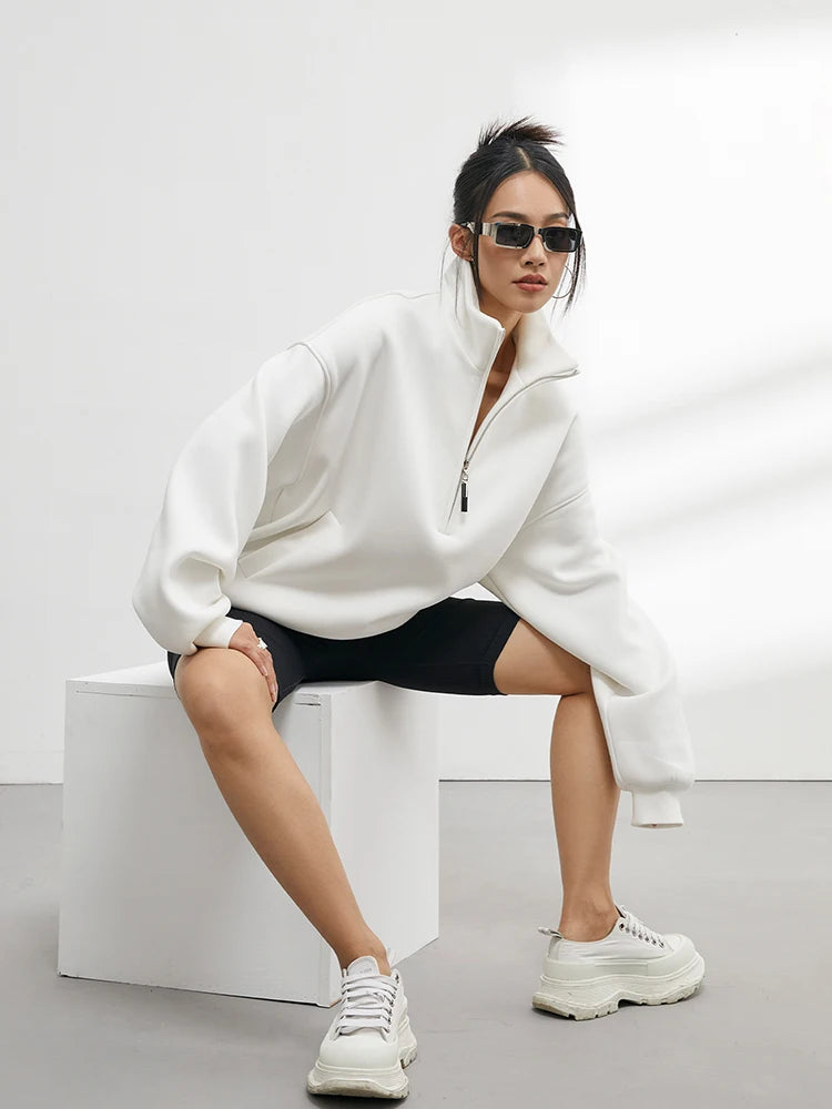 Cozy Half Zip Pullover Sweatshirt