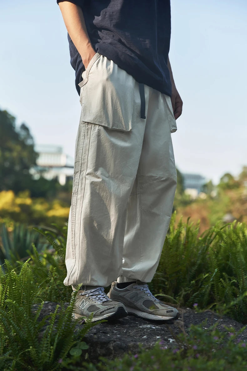 Elastic Waist Cargo Jogger Pants