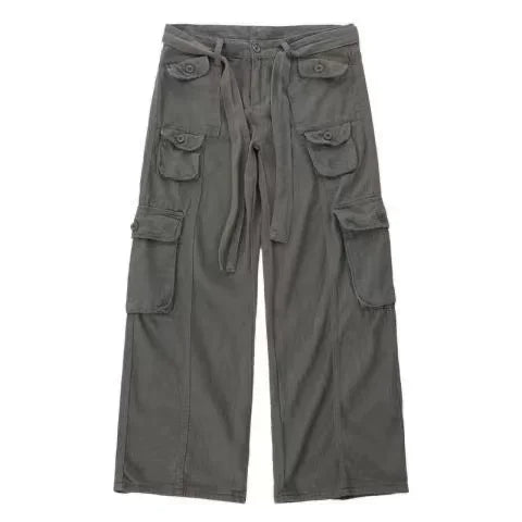 Retro Camouflage Wide Leg Casual Pants
