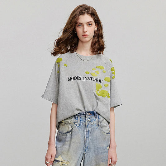 Stylish Summer Letter Print Short T-Shirt