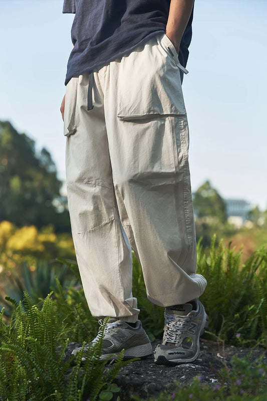 Elastic Waist Cargo Jogger Pants