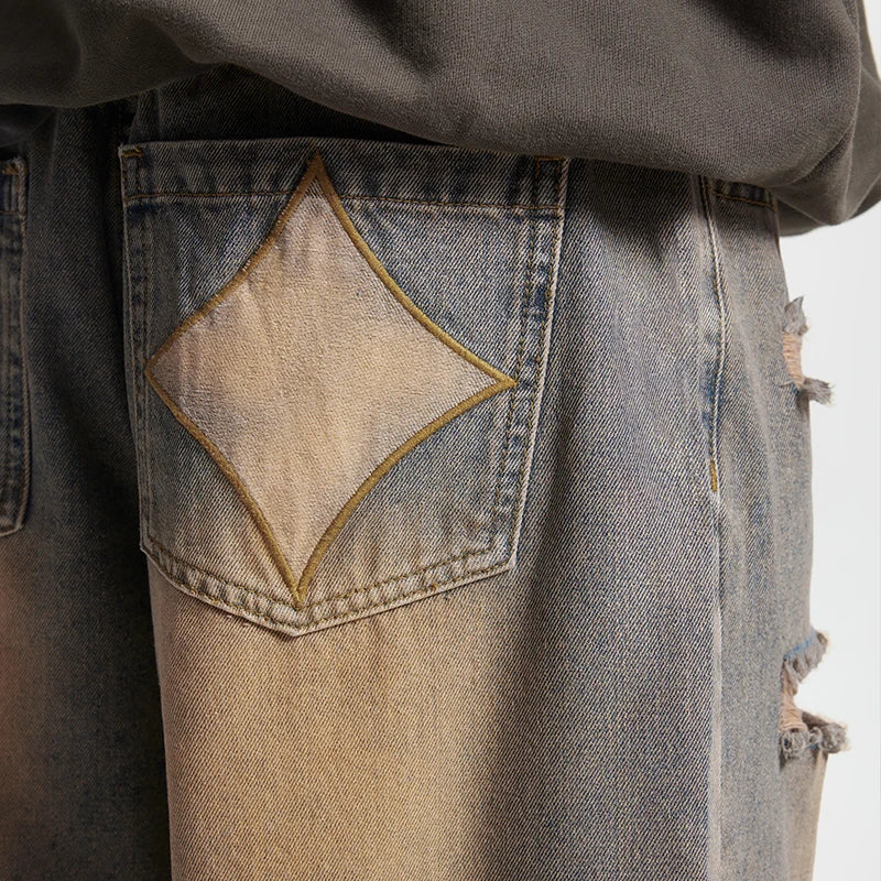 Vintage Distressed Grunge Revival Baggy Jeans