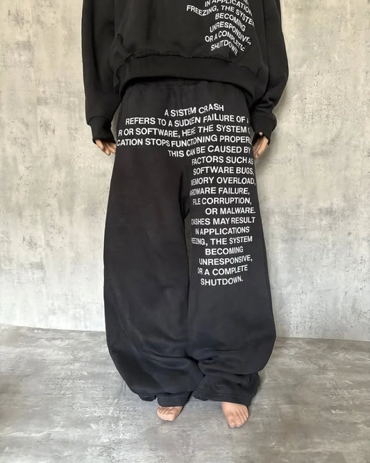Retro Printed Baggy Pants