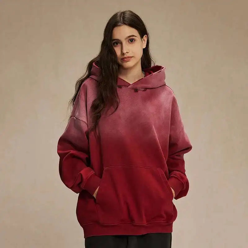 American Style Gradient Pullover Hoodies